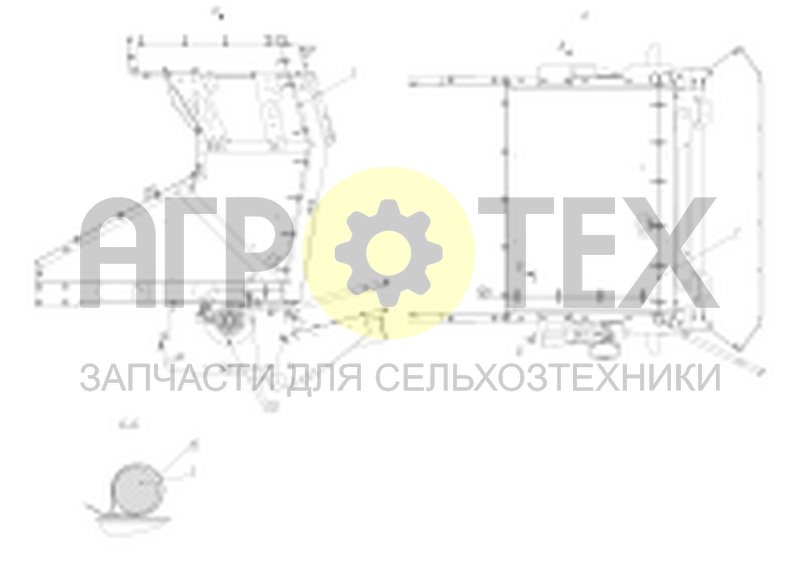 Чертеж Коммуникации электрические измельчителя-разбрасывателя (S300.10.14.000)